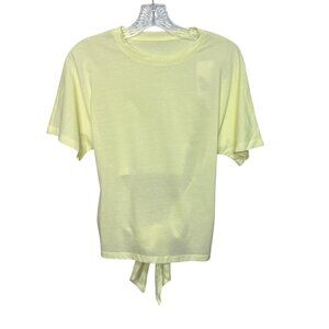 A New Day Tie Back Shirt Top Womens XS Yellow New Summer  Casual